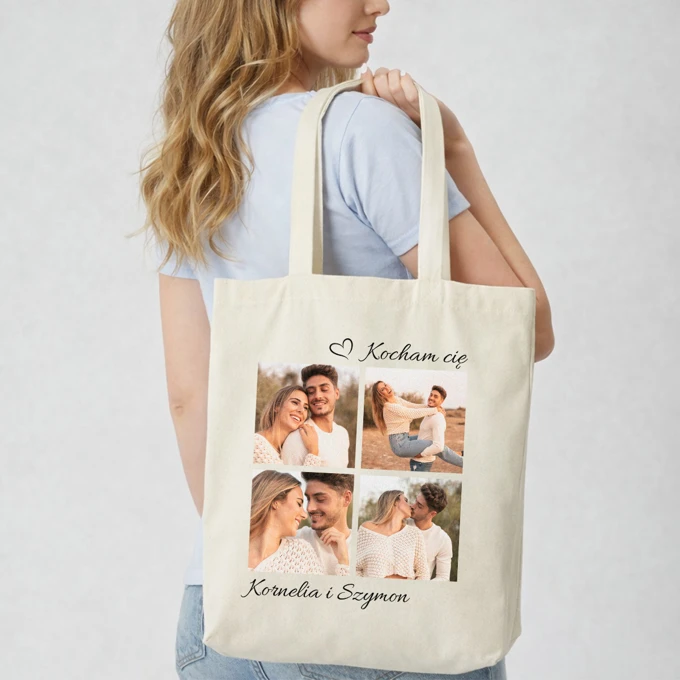 Torba z własnym nadrukiem zdjęciem na prezent