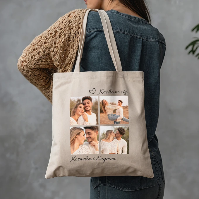 Torba z własnym nadrukiem zdjęciem na prezent