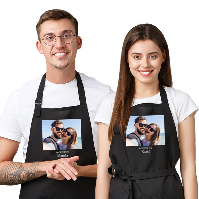 Fartuch kuchenny ze zdjęciem własnym nadrukiem i podpisem