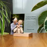 Ramka podziękowanie na szkle akrylowym ze zdjęciem i tekstem prezent dla Babci i Dziadka 15x21 cm