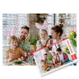 Puzzle z Twojego zdjęcia na prezent Wielkanoc Zająca z pudełkiem 252 el.