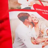 Poduszka z Twoim zdjęciem nadrukiem czerwona