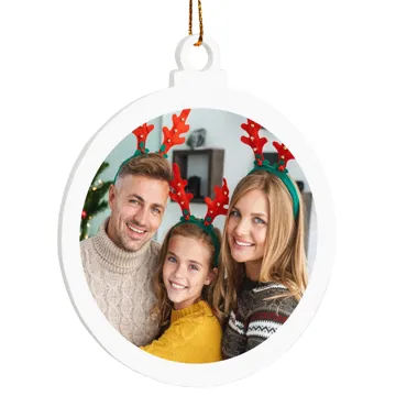 Bombka ze zdjęciem akrylowa z ramką