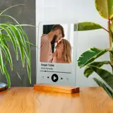 Szkiełko Spotify zdjęcie na szkle akrylowym muzyczna ramka z Twoim zdjęciem A4