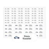 Naklejki z imieniem i grafiką na przybory szkolne policja arkusz 58 sztuk