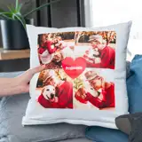 Poduszka ze zdjęciem kolaż serce