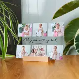 Ramka mój pierwszy rok druk na szkle kolaż zdjęć prezent na roczek 21x15 cm