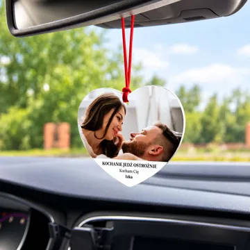 Zawieszka do auta dla chłopaka na Dzień Chłopaka ze zdjęciem i napisem na prezent