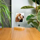 Ramka Spotify z Twoim zdjęciem na szkle akrylowym szkiełko muzyczne Twoja piosenka 15x21 cm