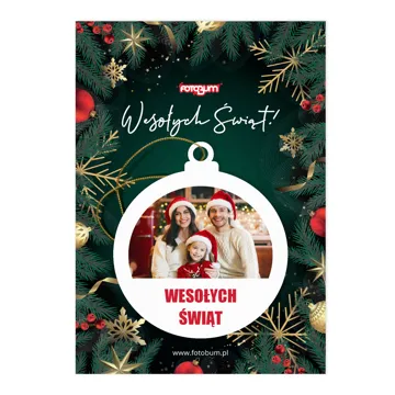 Bombka choinkowa z Twoim zdjęciem tekstem + opakowanie prezentowe