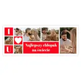 Personalizowany kubek z Twoich zdjeć na prezent dla chłopaka czerwone wnętrze