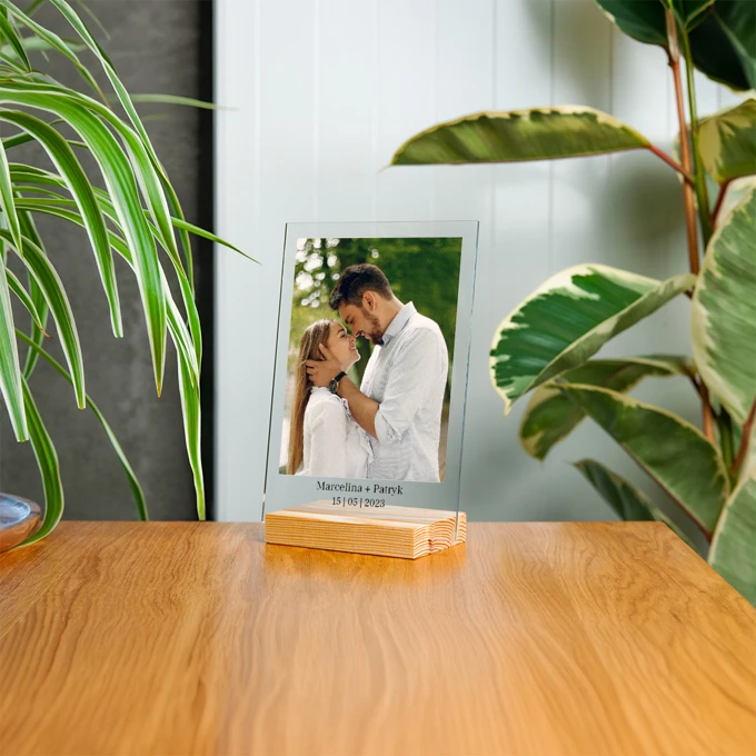 Zdjęcie na szkle dla zakochanych Nasz Wyjątkowy Dzień 15x21 cm