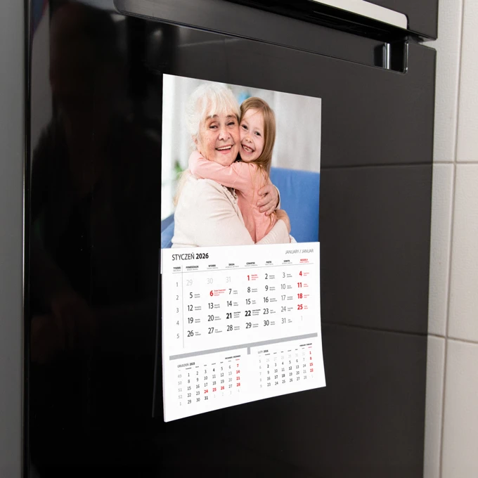 Fotokalendarz dla Babci i Dziadka kalendarz z magnesem A4