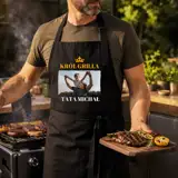 Personalizowany fartuch na grilla dla Taty ze zdjęciem i imieniem
