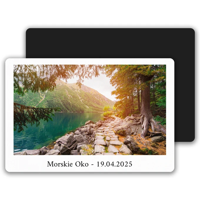Magnes ze zdjęciem na lodówkę 10x7 cm panorama z napisem