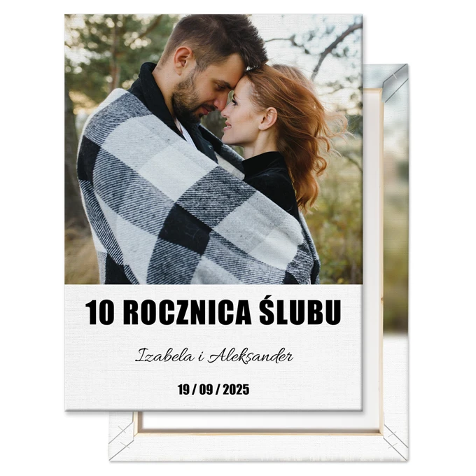 Obraz ze zdjęcia na płótnie 30x40 cm prezent na 10 rocznicę ślubu