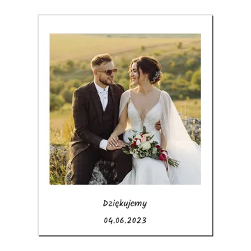 Podziękowania dla gości ślub wesele magnesy ze zdjęciem foto magnesy polaroid 16 sztuk