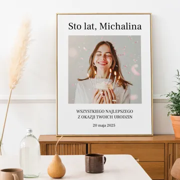 Plakat ze zdjęcia prezent na urodziny 30x40 cm