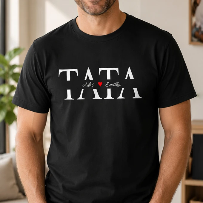 Koszulka dla Taty na Dzień Taty z imionami dzieci