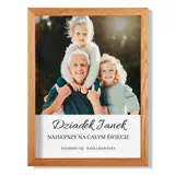 Najlepszy Dziadek na Świecie zdjęcie w ramie personalizacja imieniem prezent dla dziadka obraz 30x40 cm