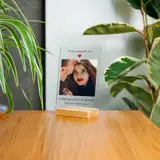 Wydruk zdjęcia na szkle akrylowym dziękuję że jesteś prezent na walentynki rocznicę 15x21 cm