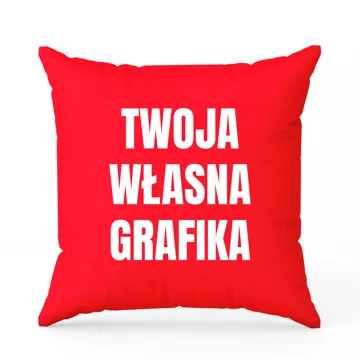 Czerwona poduszka z Twoim zdjęciem nadrukiem