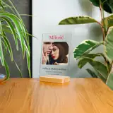 Statuetka pleksi na walentynki z Waszym zdjęciem prezent dla pary 15x21 cm