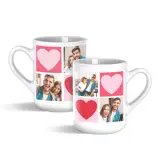 Kubek personalizowany z własnych zdjęć serca kolaż