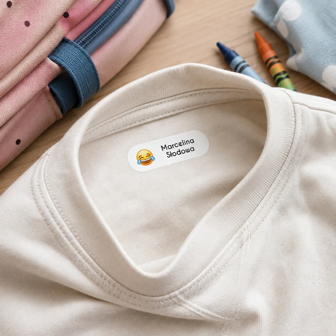 Naprasowanki imienne w 1 dzień na odzież emoji śmiech arkusz 58 sztuk