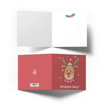 Kartka personalizowana ze zdjęciem Renifer