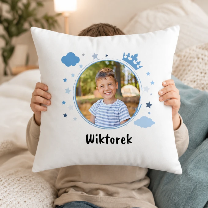 Poduszka personalizowana ze zdjęciem i imieniem prezent na Dzień Dziecka