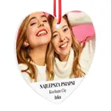 Zawieszka do auta ze zdjęciem i podpisem prezent na urodziny