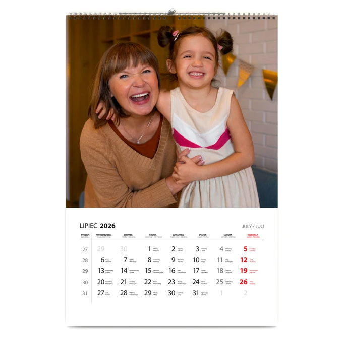 Fotokalendarz na prezent dla Dziadków 13-stronicowy duży format A3+ Twoje zdjęcia