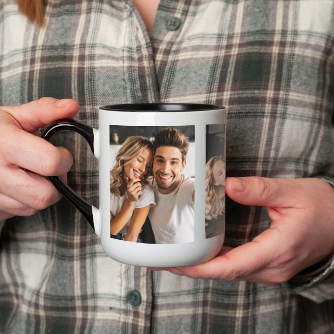 Kubek czarny ze zdjęć Twój nadruk grafika