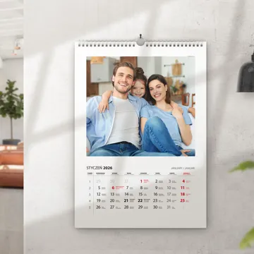 Kalendarz ze zdjęć ścienny spirala pionowy A3 Klasyczny