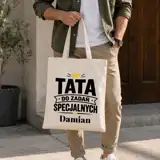 Torba na zakupy z nadrukiem imieniem dla Taty