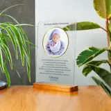 Zdjęcie na szkle akrylowym na podziękowanie na chrzest A4