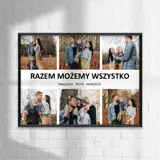 Plakat kolaż ze zdjęć Rodzina personalizacja imiona 50x70 cm