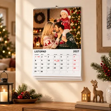 Fotokalendarz na prezent w 24h ścienny duży formaty A3+