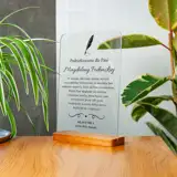 Podziękowania dla nauczyciela życzenia na szkle prezent A4