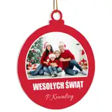 Bombka ze zdjęciem na choinkę Moje Pierwsze Święta imię dziecka