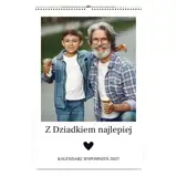 Kalendarz ścienny dla dziadka ze zdjęciami na prezent A3 na spirali