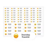 Naprasowanki na ubrania do szkoły arkusz 58 sztuk emoji uśmiech