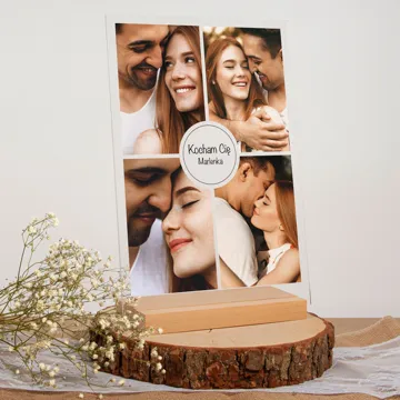 Ramka ze zdjęciem na szkle akrylowym plexi kolaż zdjęć A4