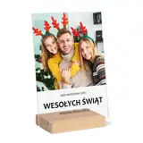 Statuetka ramka ze zdjęciem Prezent na Mikołajki Święta personalizacja 15x21 cm