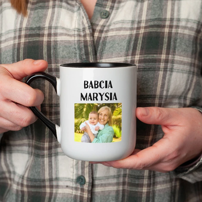 Kubek dla Babci na Dzień Babci z własnym zdjęciem nadrukiem