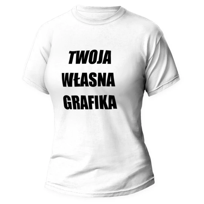 Koszulka z nadrukiem personalizowana biała damska rozm. XXL