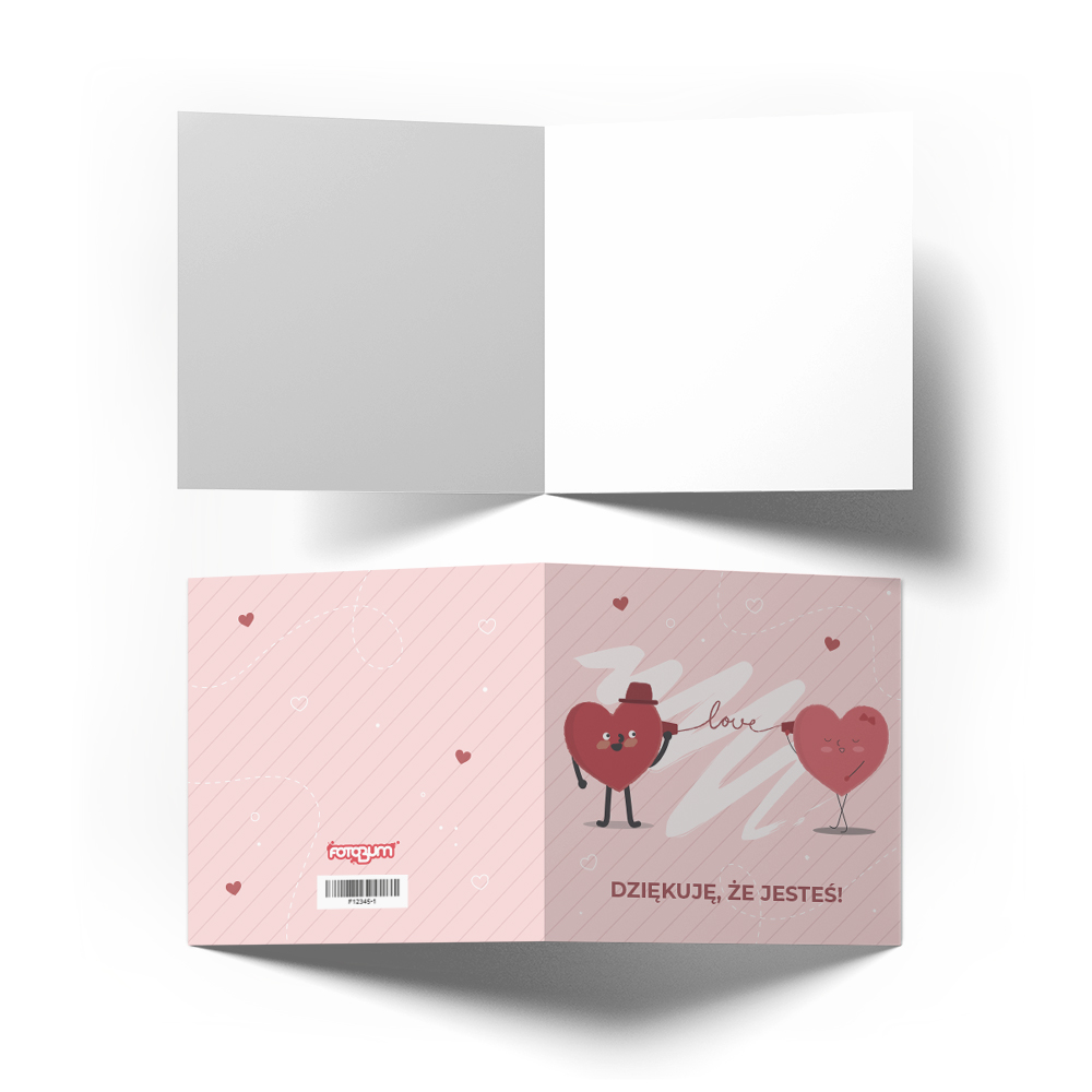 Kartka Walentynkowa na prezent dla zakochanych