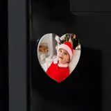 Magnes akrylowy ze zdjęciem na lodówkę serce full foto