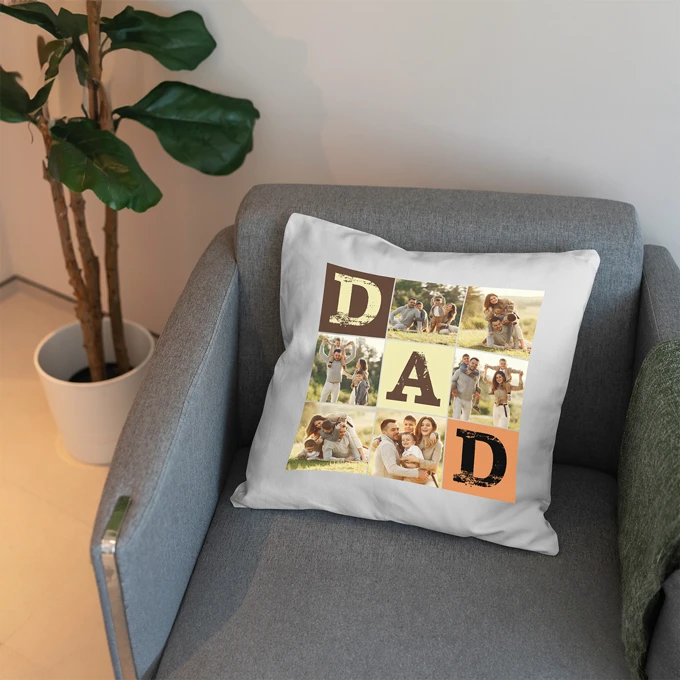 Poduszka dla Taty ze zdjęć personalizowany prezent na Dzień Taty
